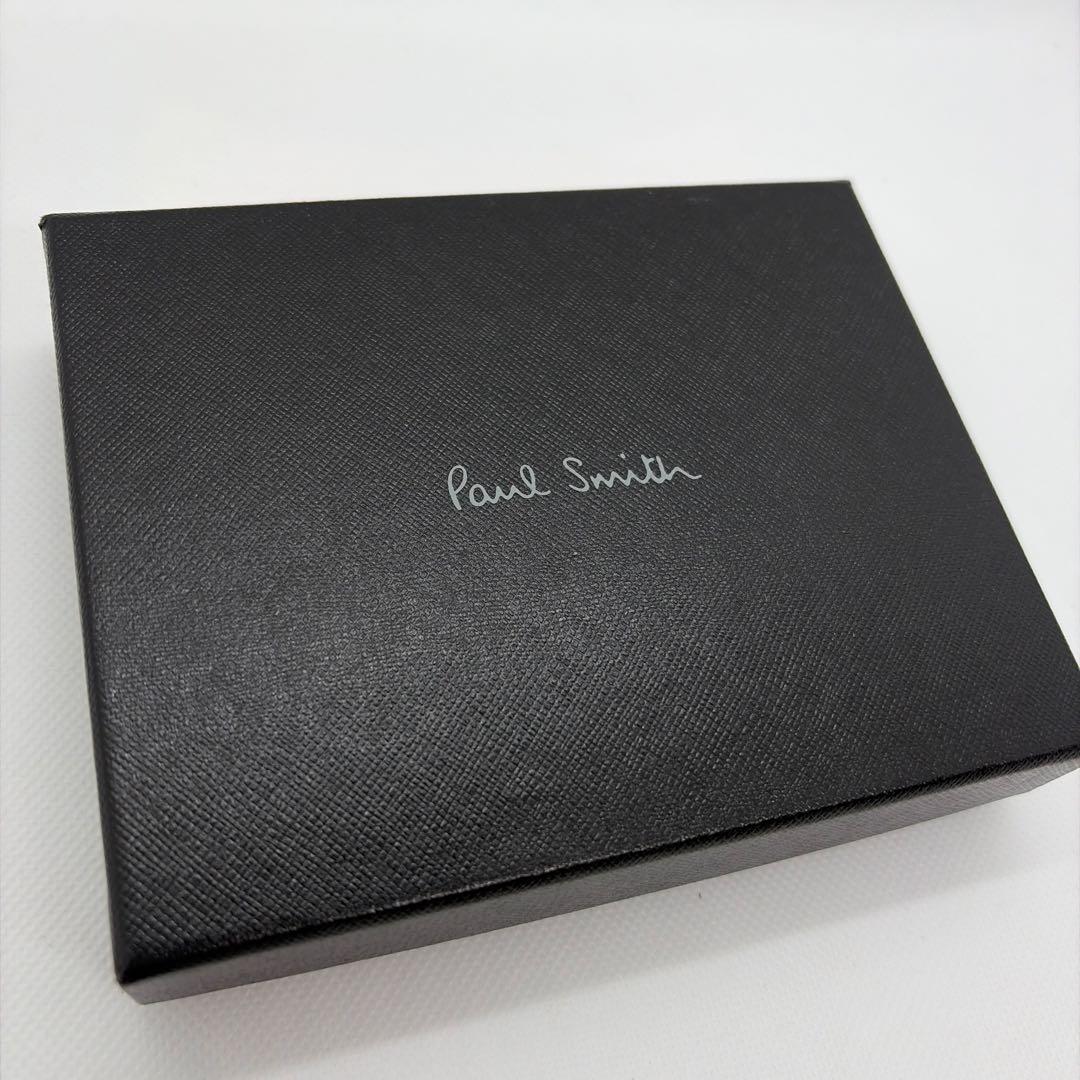 【美品】PaulSmith ポールスミス レザー二つ折り財布 ターコイズ　箱付き