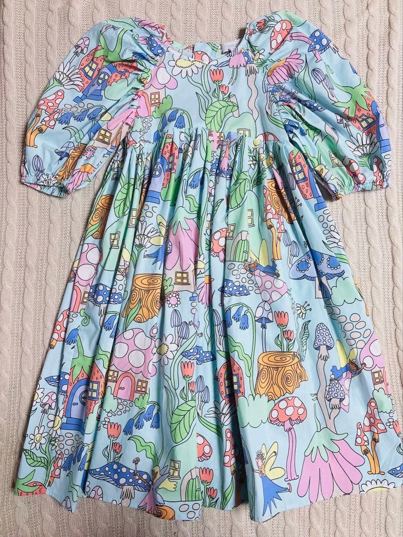 新品　ステラマッカートニー　ウッドランド 柄ワンピース　6Y /定価3万円以上