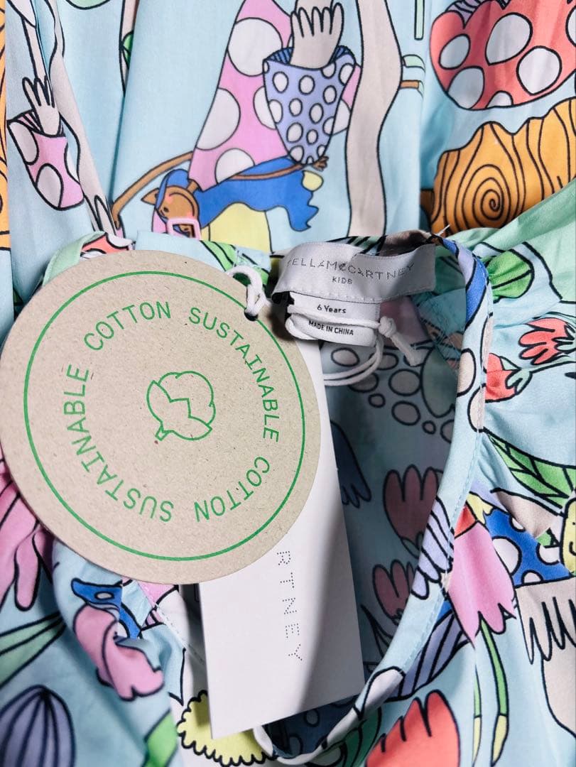 新品　ステラマッカートニー　ウッドランド 柄ワンピース　6Y /定価3万円以上