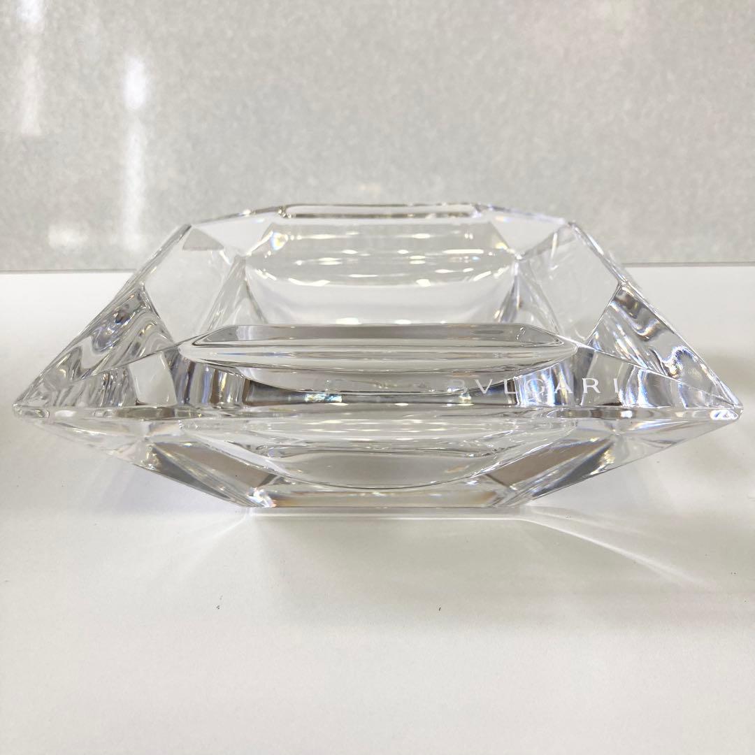 美品 BVLGARI ブルガリ ローゼンタール 灰皿 14cm 四角 元箱