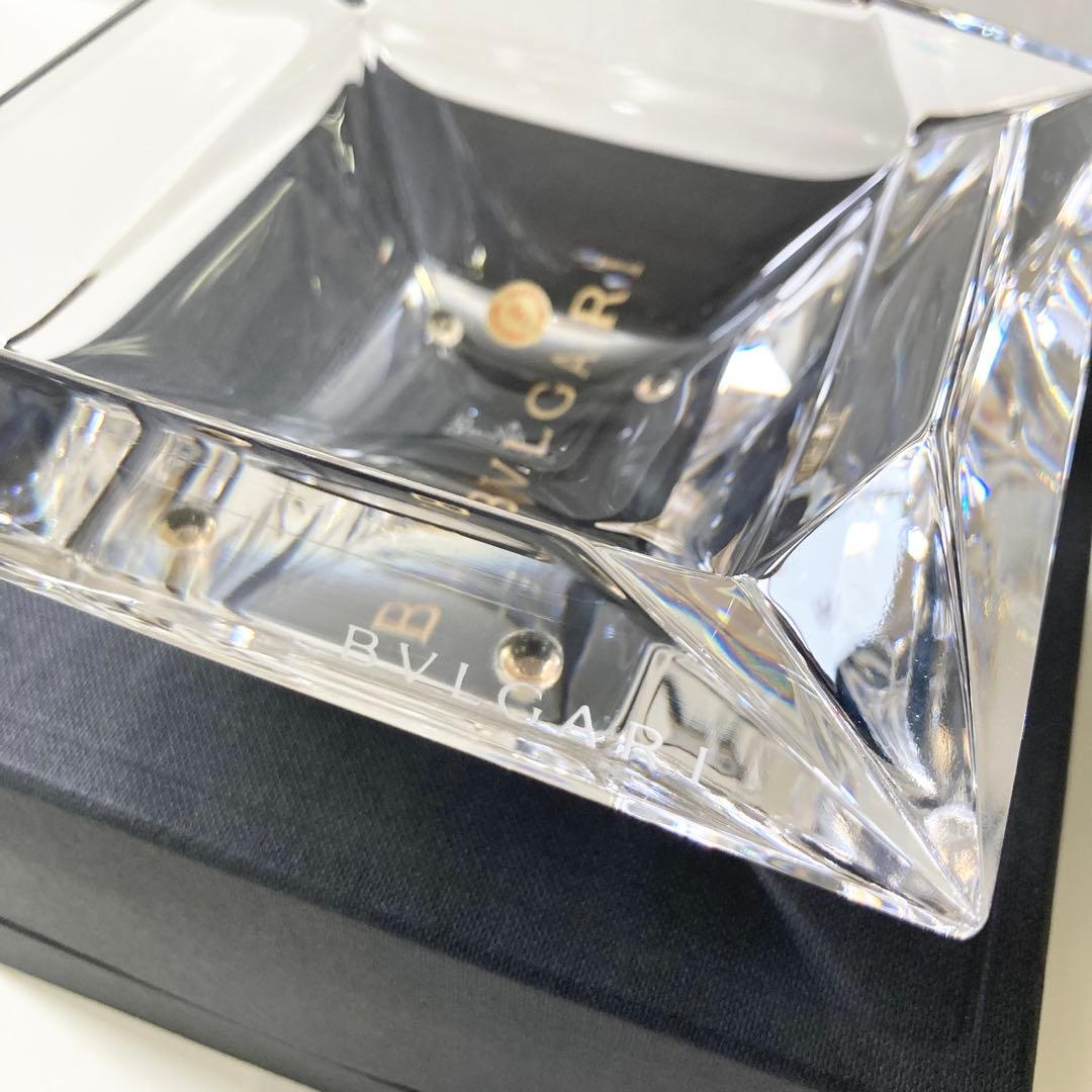 美品 BVLGARI ブルガリ ローゼンタール 灰皿 14cm 四角 元箱