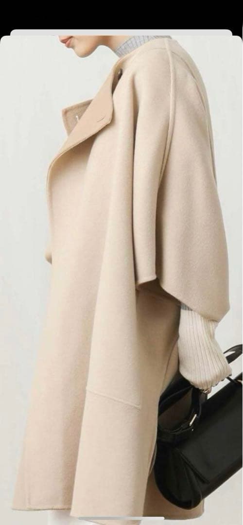 【即発送】クロシェ　ポンチョ　マント　コート　グレー　フリーサイズ　ウール