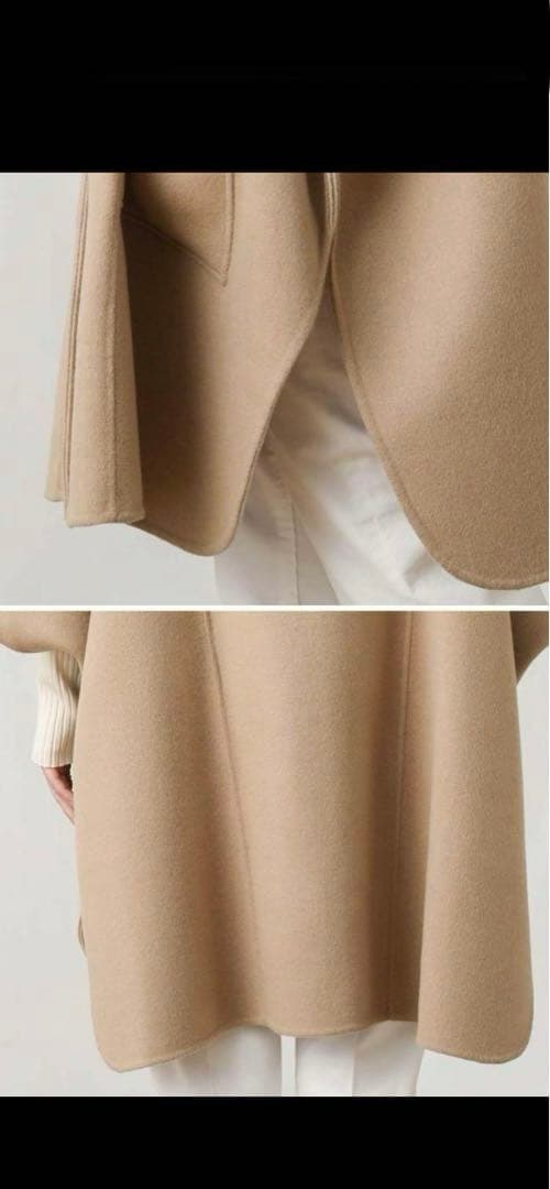 【即発送】クロシェ　ポンチョ　マント　コート　グレー　フリーサイズ　ウール