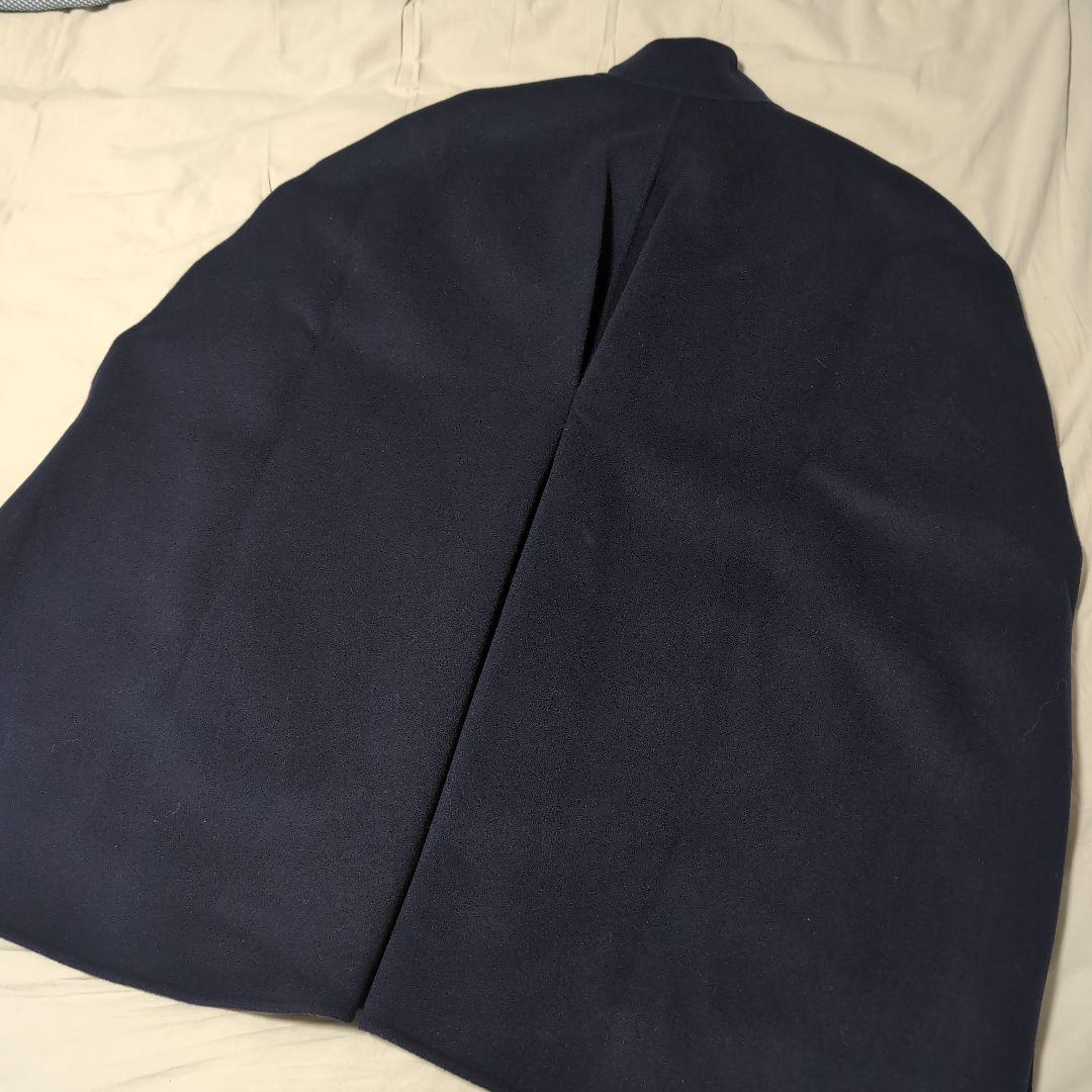 【未使用】LEPHIL ソフトウールリバーポンチョ　ネイビー　ルフィル