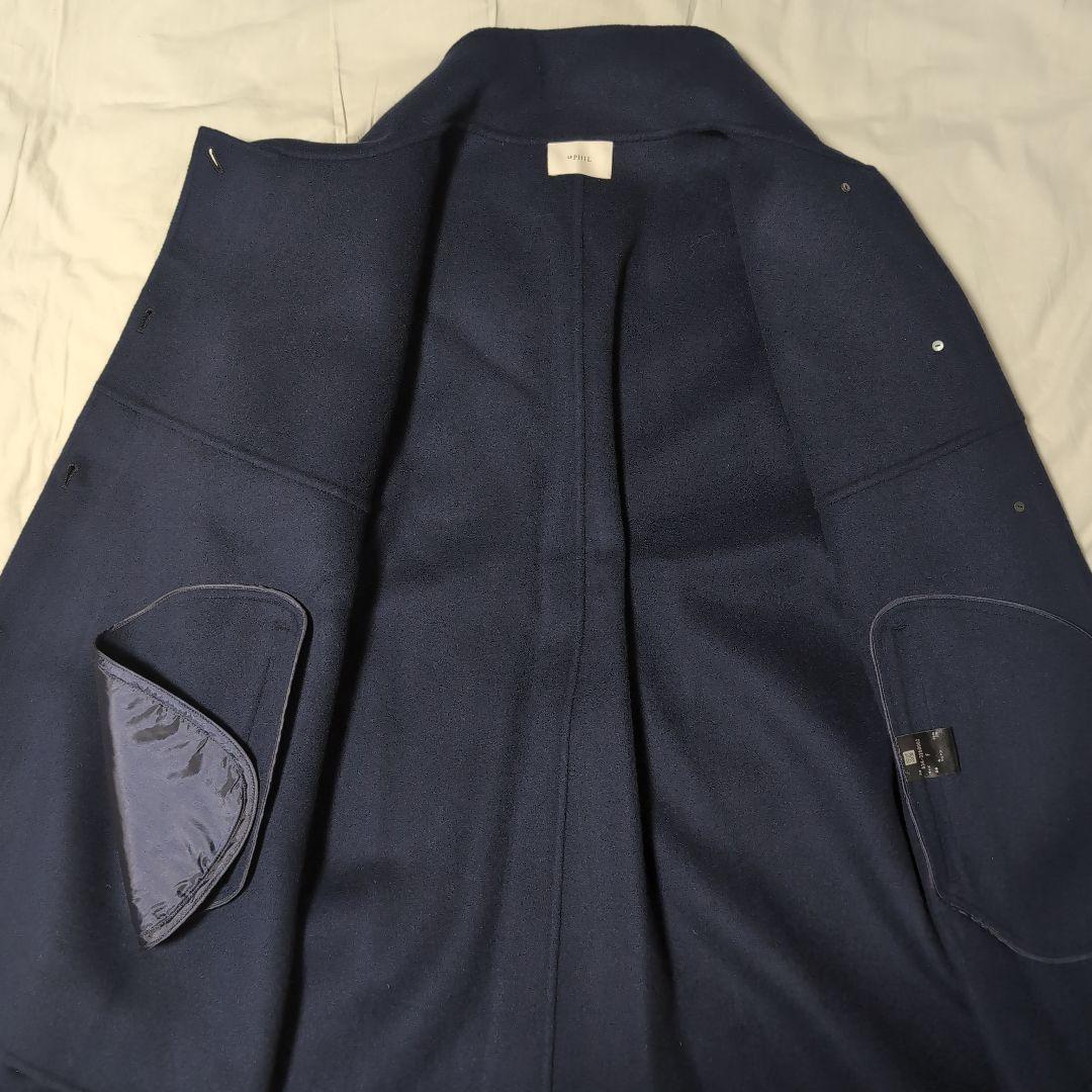 【未使用】LEPHIL ソフトウールリバーポンチョ　ネイビー　ルフィル