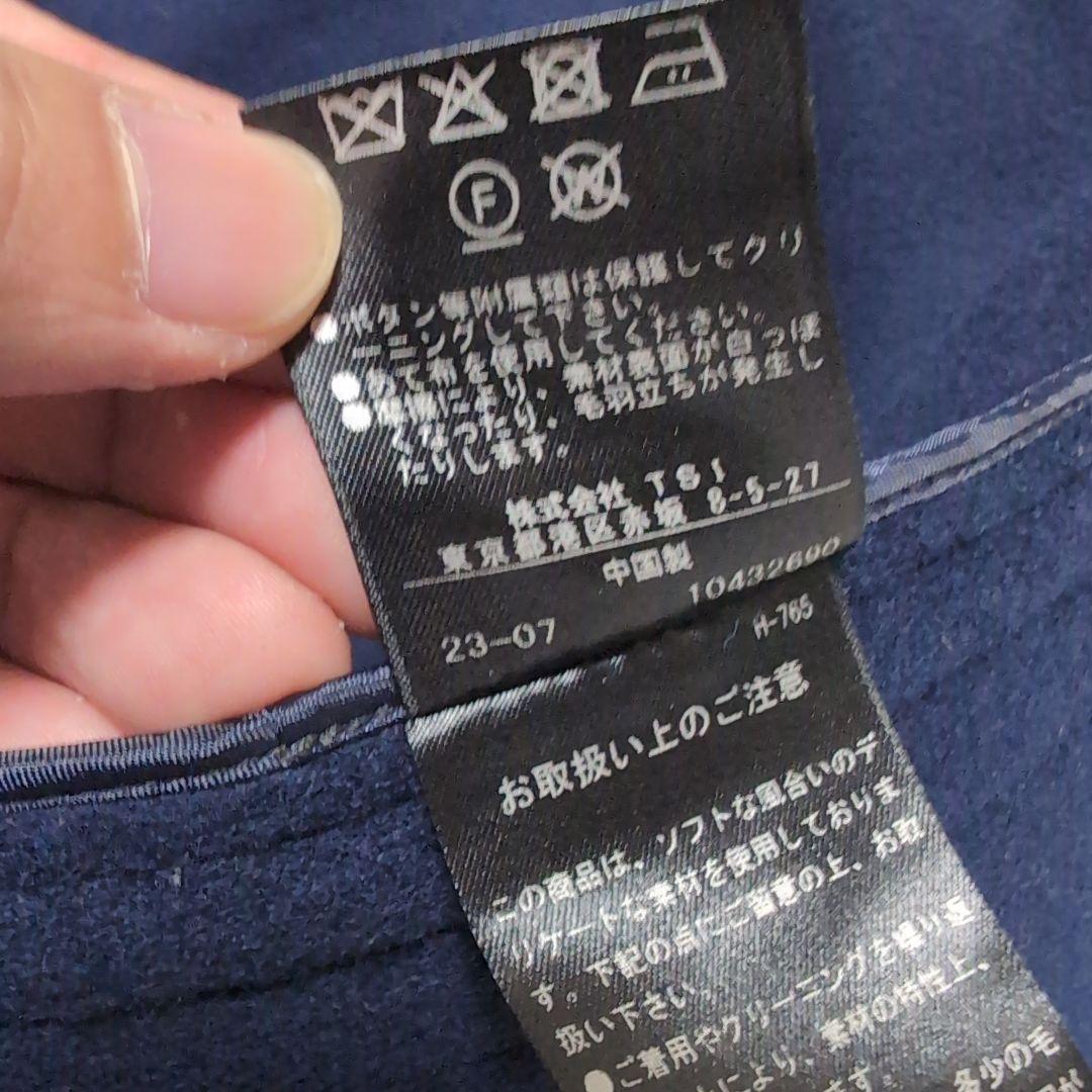 【未使用】LEPHIL ソフトウールリバーポンチョ　ネイビー　ルフィル