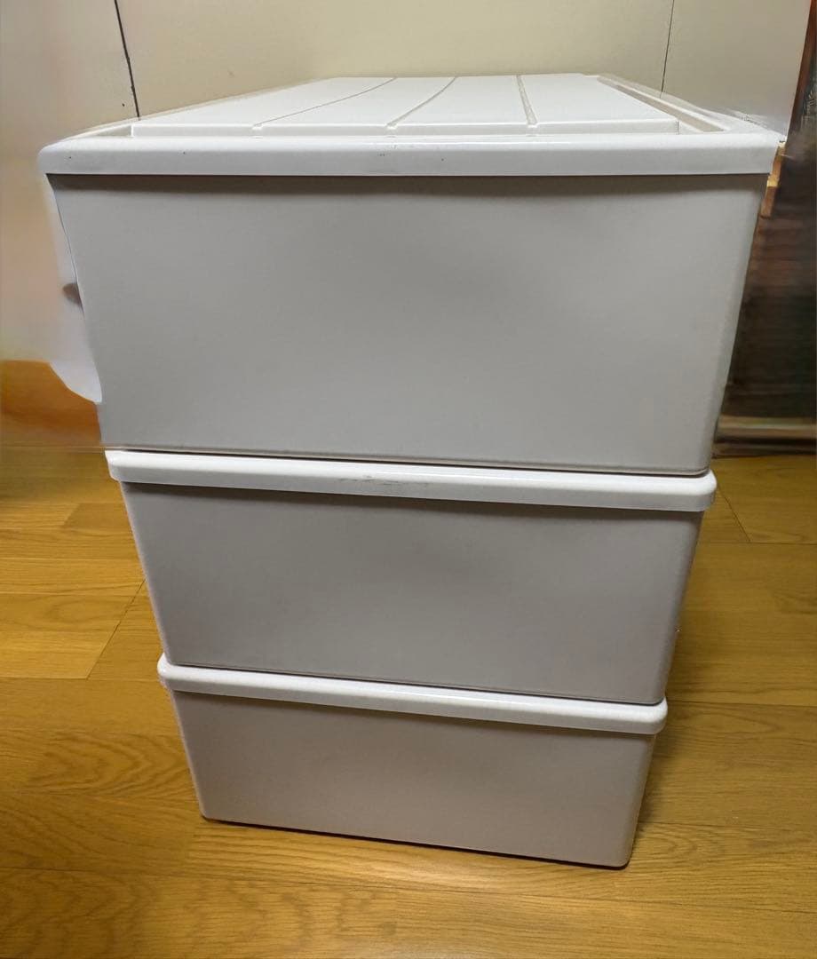 Fits 衣装ケース 幅44cm 奥行74cm 高さ23cm 日本製　3個セット