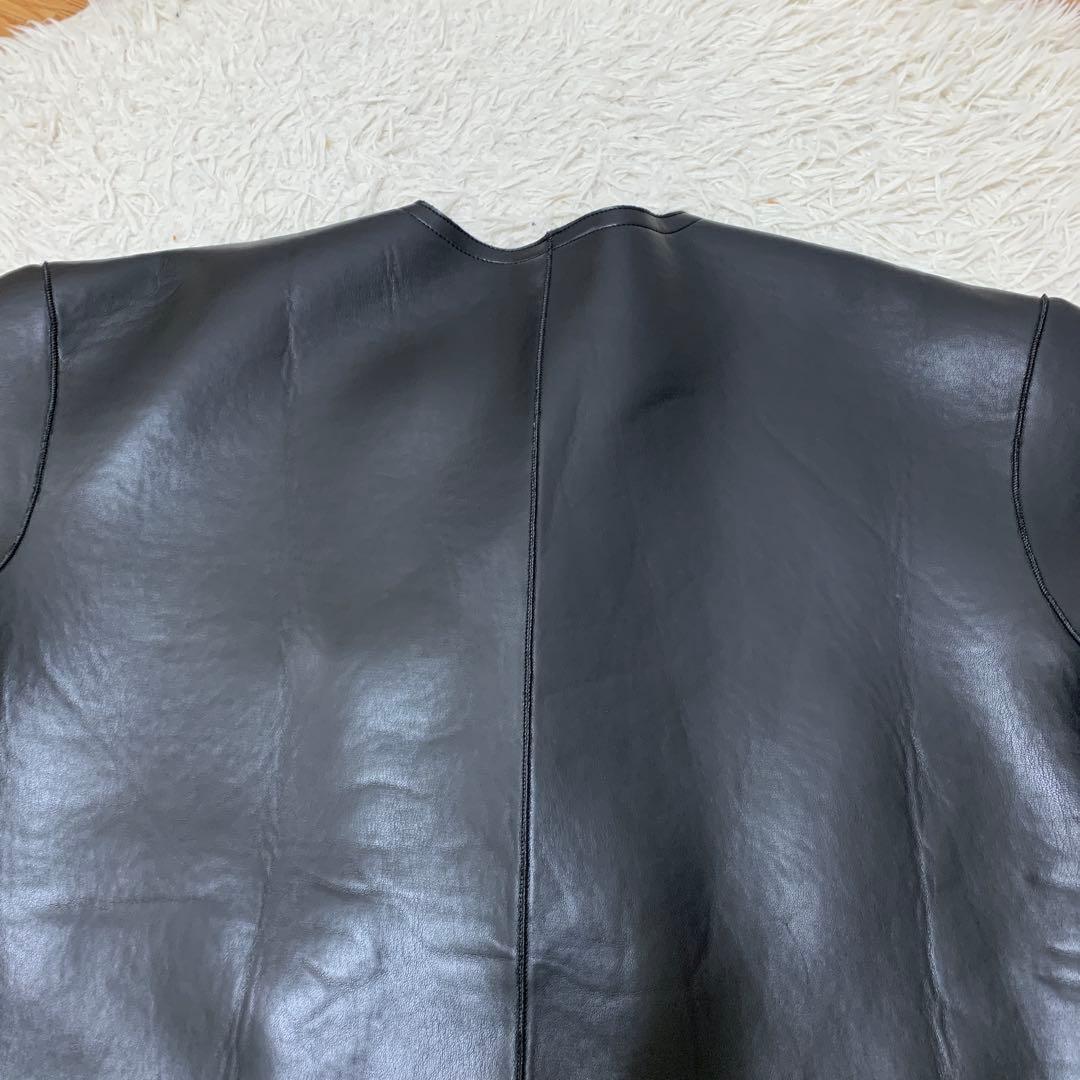 24AW　ジャーナルスタンダードレリューム　リバーシブルフェイクレザーコート　黒