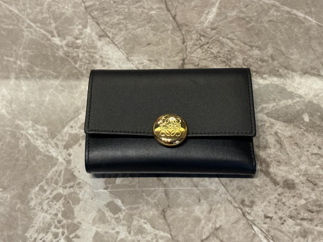 【未使用品】LOEWE ロエベ ペブル バーティカル ウォレット スモール