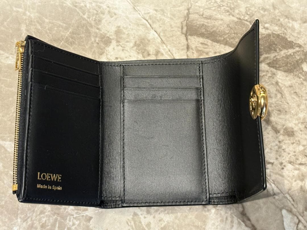 【未使用品】LOEWE ロエベ ペブル バーティカル ウォレット スモール