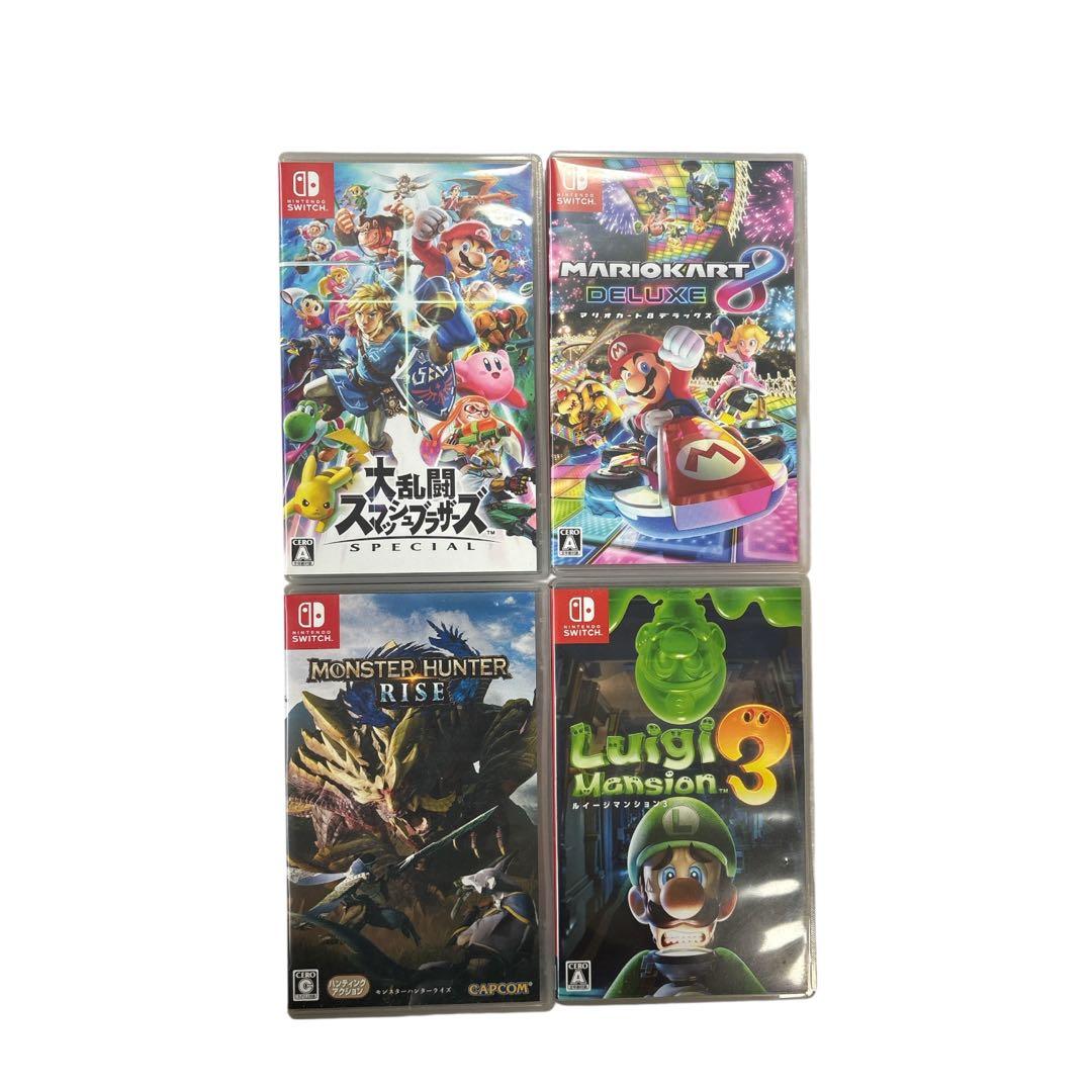 【美品】Switch スマブラ／マリオカート8DX／モンスターハンター/ルイージ