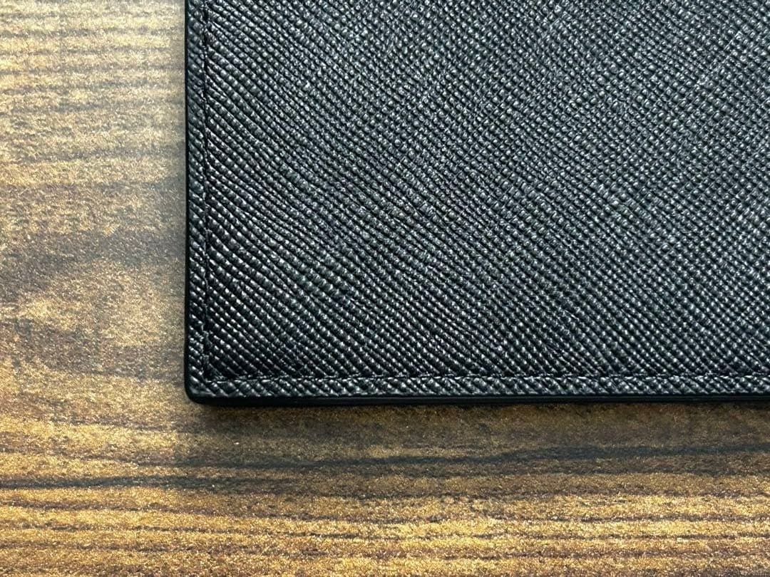 Paul Smith ブライトストライププラー　マネークリップ型　折り財布　黒