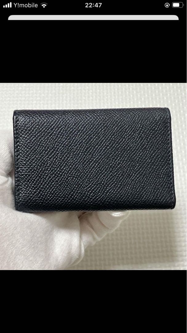 未使用　BVLGARI ブルガリ ロゴクリップ　レザーキーケース　ブラック　黒