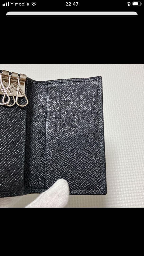 未使用　BVLGARI ブルガリ ロゴクリップ　レザーキーケース　ブラック　黒
