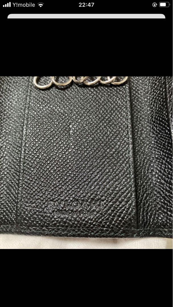 未使用　BVLGARI ブルガリ ロゴクリップ　レザーキーケース　ブラック　黒