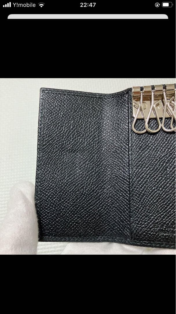 未使用　BVLGARI ブルガリ ロゴクリップ　レザーキーケース　ブラック　黒