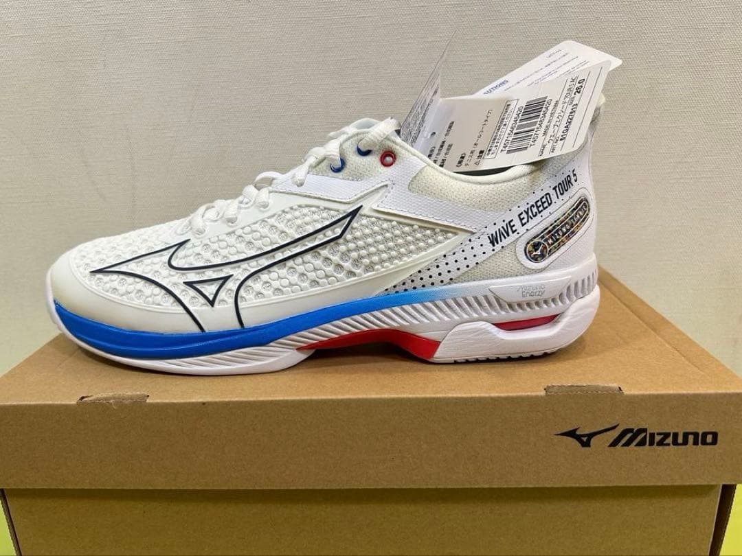 Mizuno テニスシューズ ウェーブエクシード ツアー5 AC 白 26cm