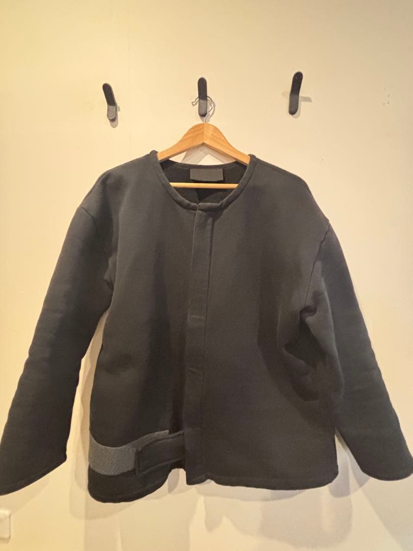 PRADA プラダ ノーカラー パデッドジャケット ブラック　年代07