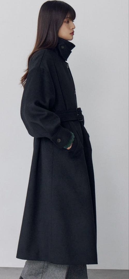 MURUA スタンドネックダブルカラーコート