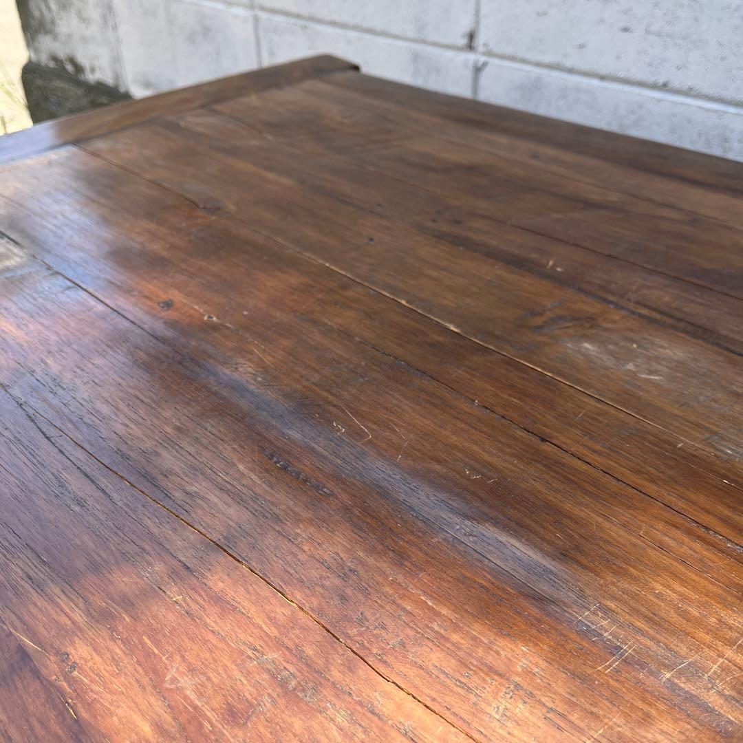 古家具ビンテージ品◾️チーク材 木製無垢材 コーヒーテーブル サイドテーブル 机