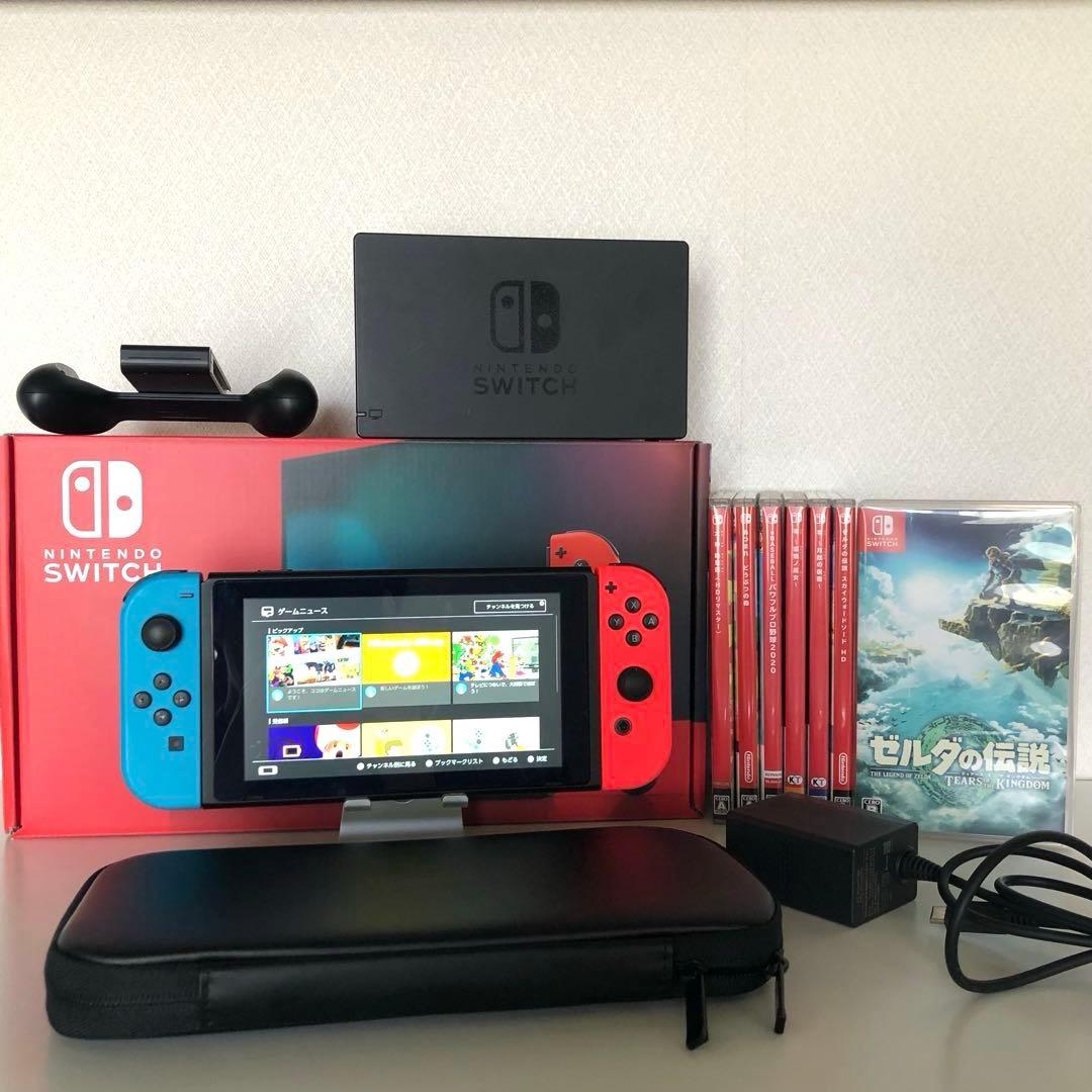Nintendo Switch(XKJ)+ソフト7本セット【ゼルダ/零/あつ森】
