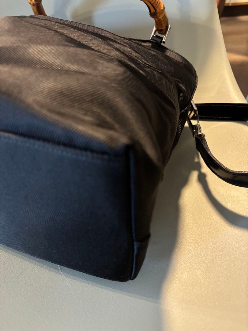 GUCCI 2WAY BAMBOO バンブー ショルダーバッグ ナイロン