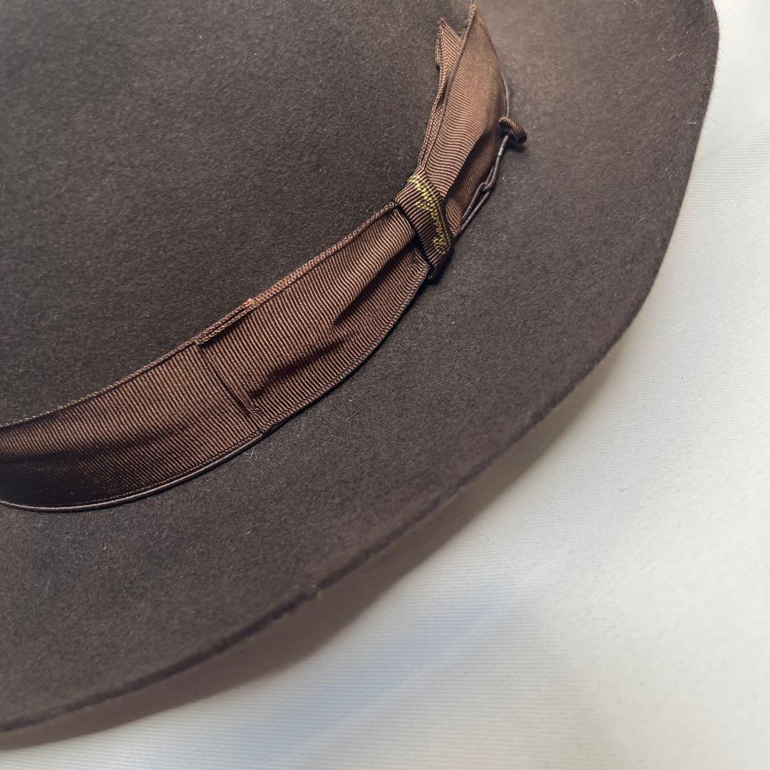 Borsalino 茶色フェルトハット