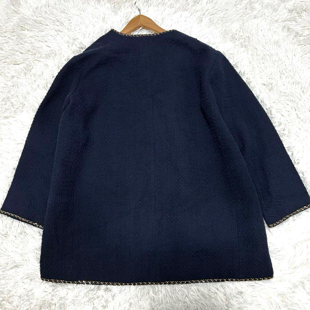 【美品】Deuxieme Classe chain ツイード ジャケット　紺