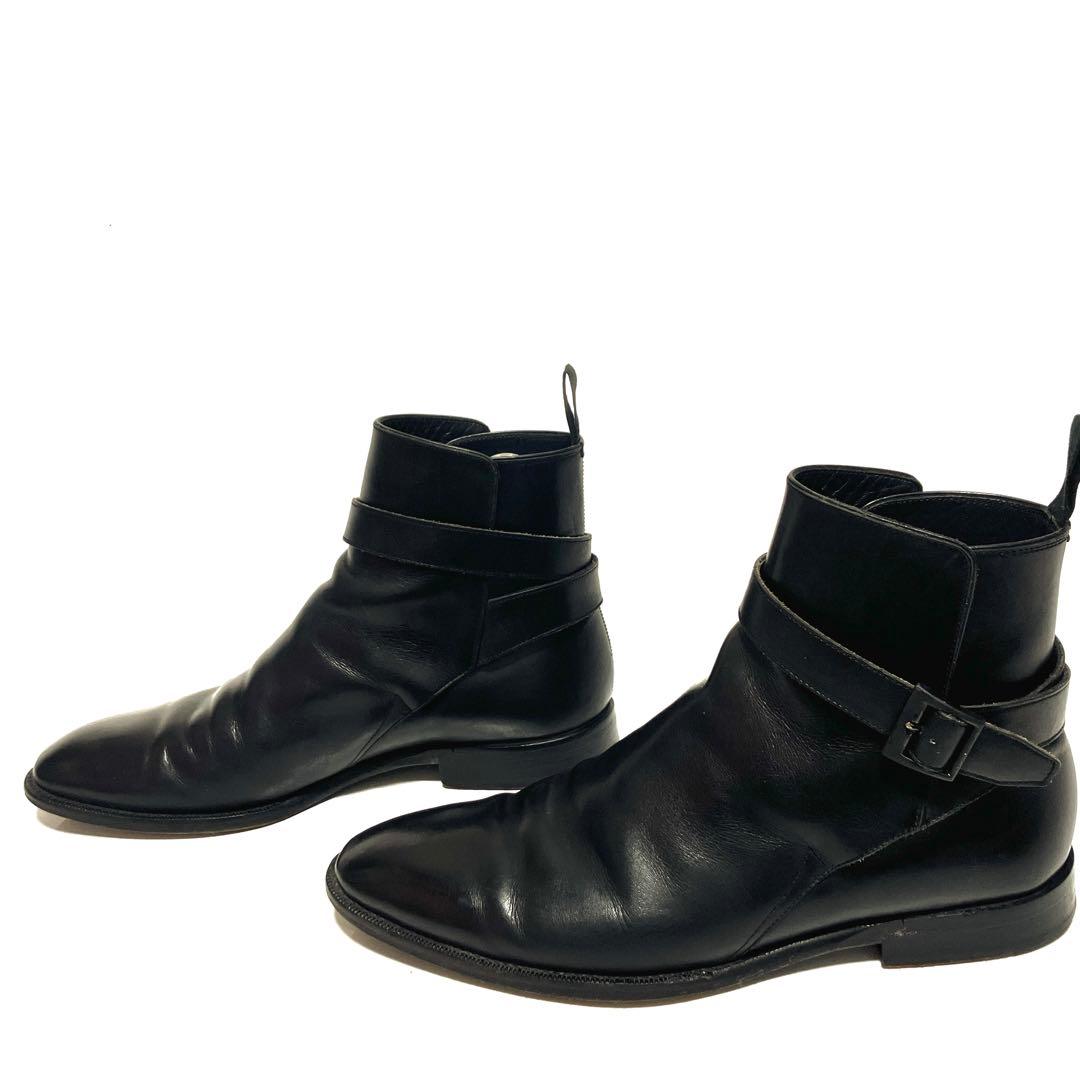 あ*ぇ様 BURBERRY バーバリー　ブラック ジョッパーブーツ　アンクルスト