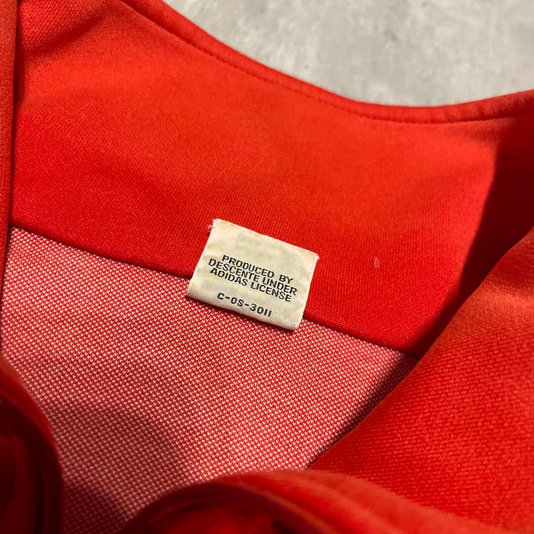 貴重 6号 80s adidas西ドイツ デサント製 ジャージ グレー 別注