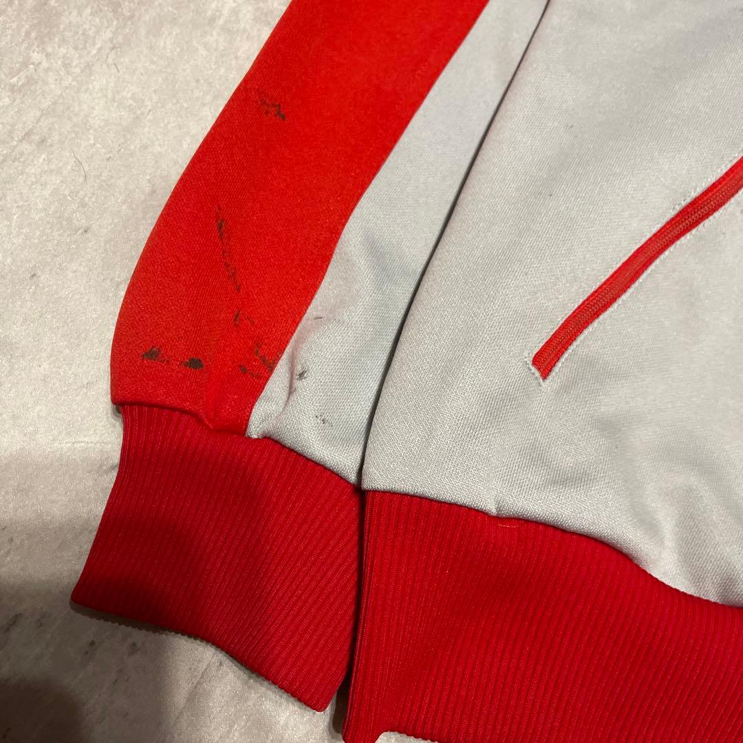貴重 6号 80s adidas西ドイツ デサント製 ジャージ グレー 別注