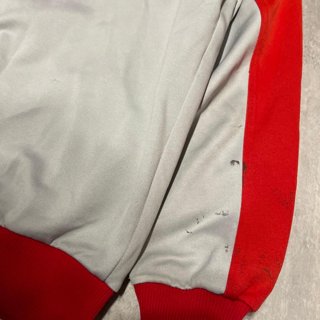 貴重 6号 80s adidas西ドイツ デサント製 ジャージ グレー 別注