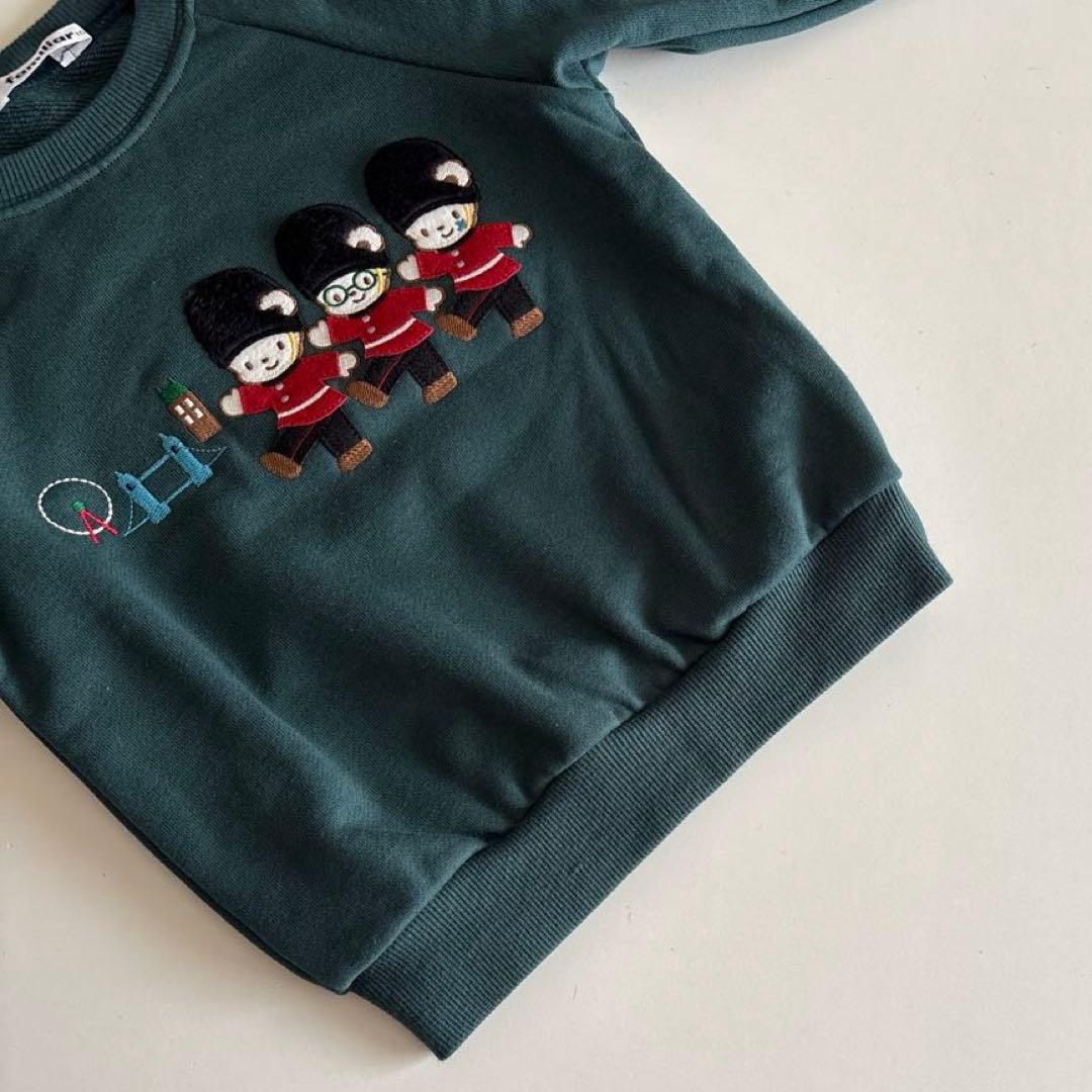 ファミリア　長袖　トレーナー　ファミちゃん　兵隊　肘　チェック　男の子　秋　冬