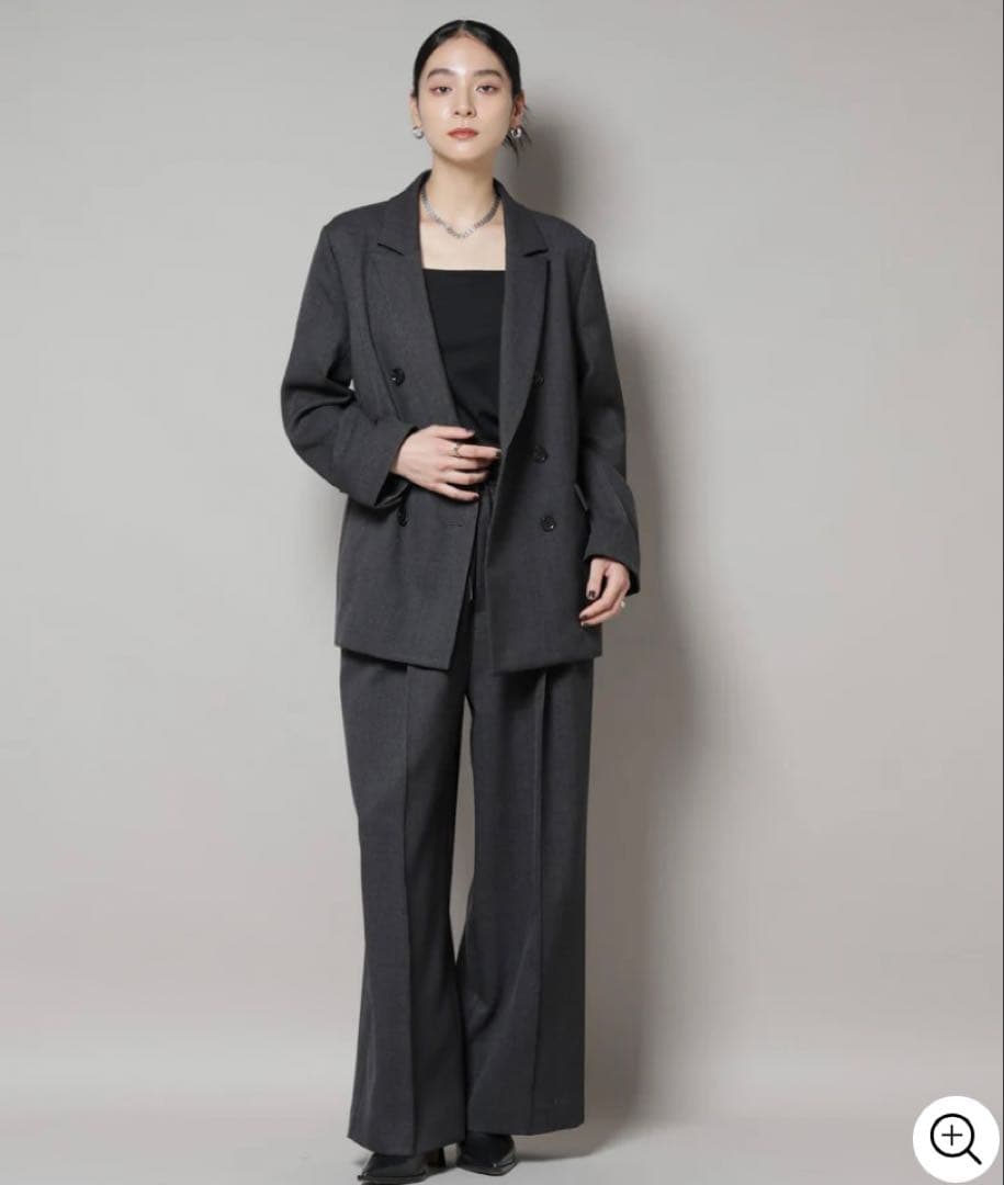 【11月末まで値下げ中】ストレッチサージチェックダブルジャケット