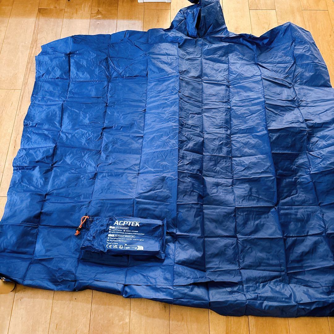 ☆男女兼用 自転車 バイク ポンチョ レインコート 110cm×120cm