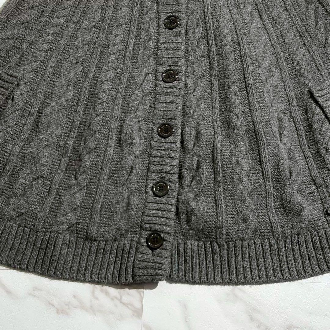 【極美品/カシミヤ】バーバリーロンドン ポンチョ ストレッチ グレー系