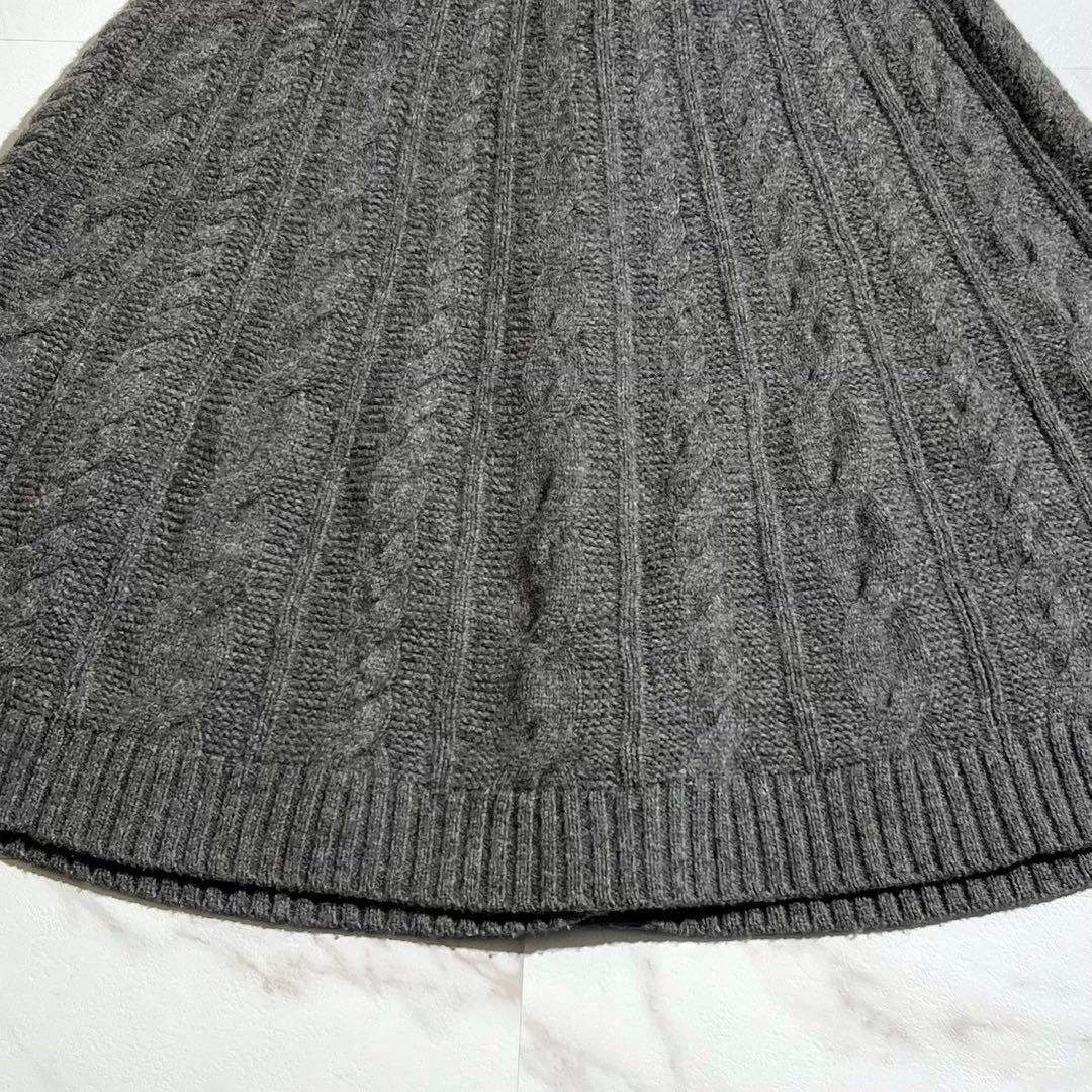 【極美品/カシミヤ】バーバリーロンドン ポンチョ ストレッチ グレー系