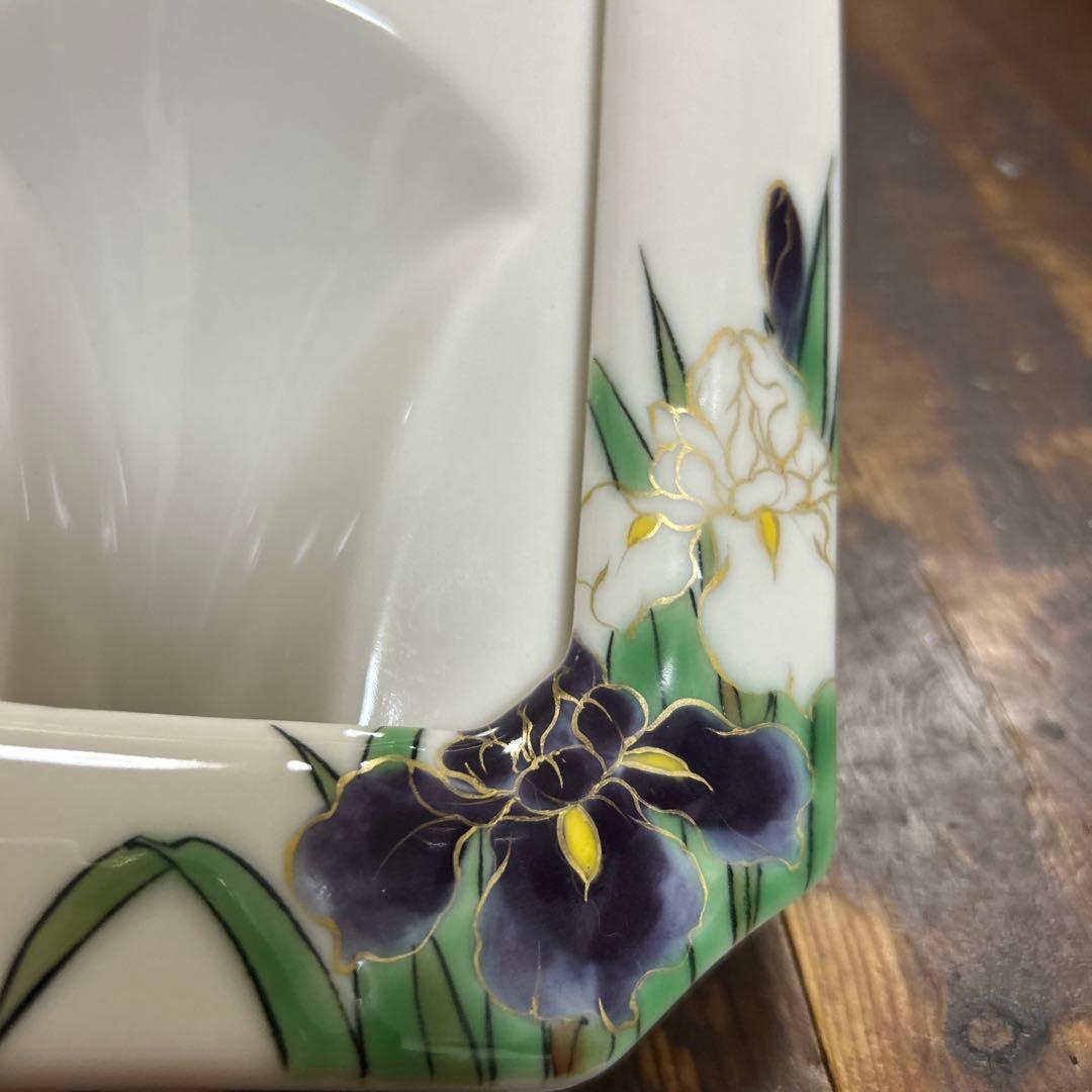 レア　京都　京焼　清水焼　陶葊　フォトフレーム　菖蒲