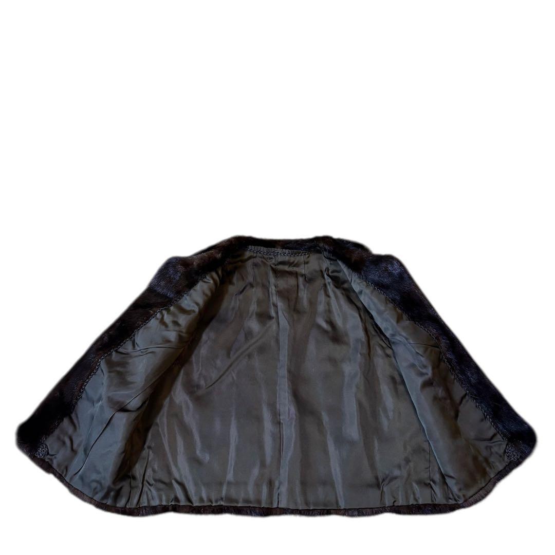 【美品】MINKFUR ミンクファー/本毛皮/デミバフミンク/ジレ ベスト