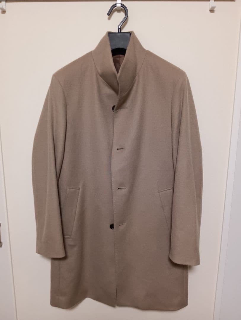 美品　TAKEO KIKUCHI　ウールカシミヤブレンド　スタンドカラー コート
