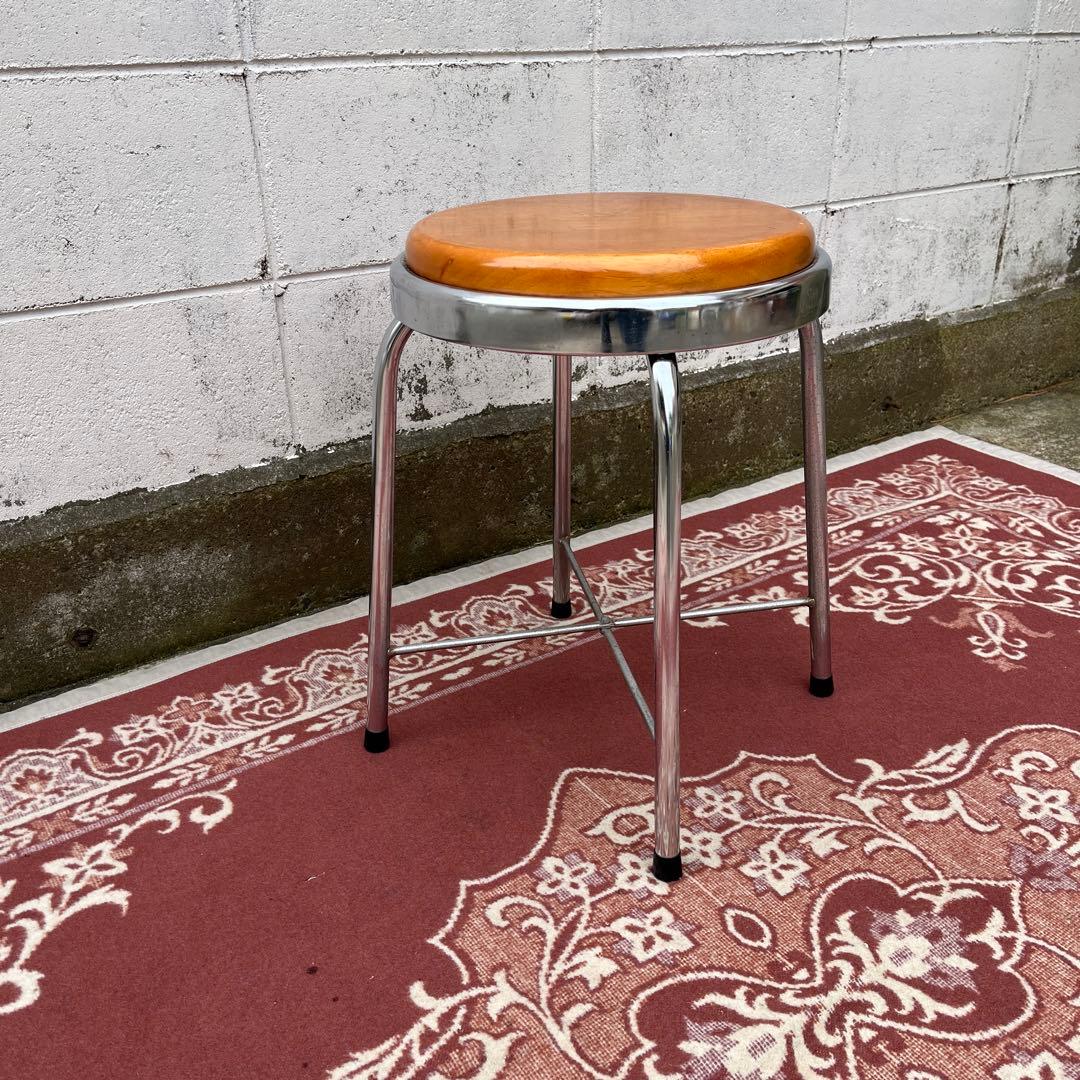 ビンテージ品 古家具◼︎チトセ 丸椅子 ラウンドスツール A