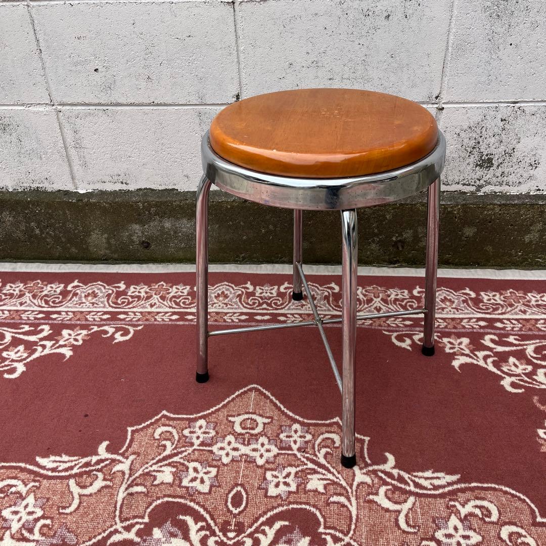 ビンテージ品 古家具◼︎チトセ 丸椅子 ラウンドスツール A