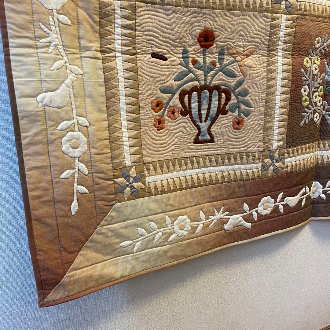 【大きめ】グラデーション　パッチワークタペストリー　約184cm x 146cm