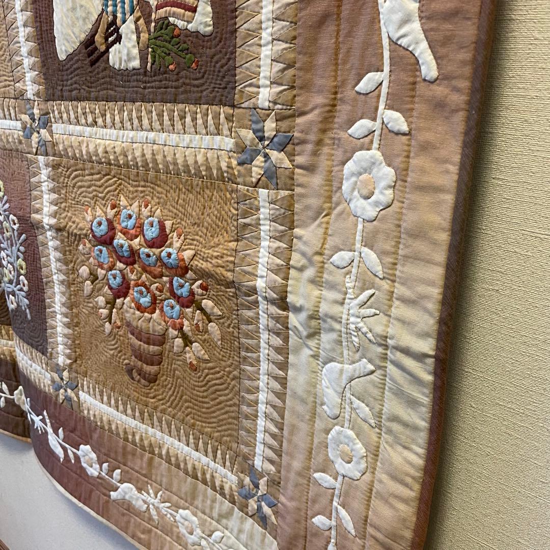 【大きめ】グラデーション　パッチワークタペストリー　約184cm x 146cm