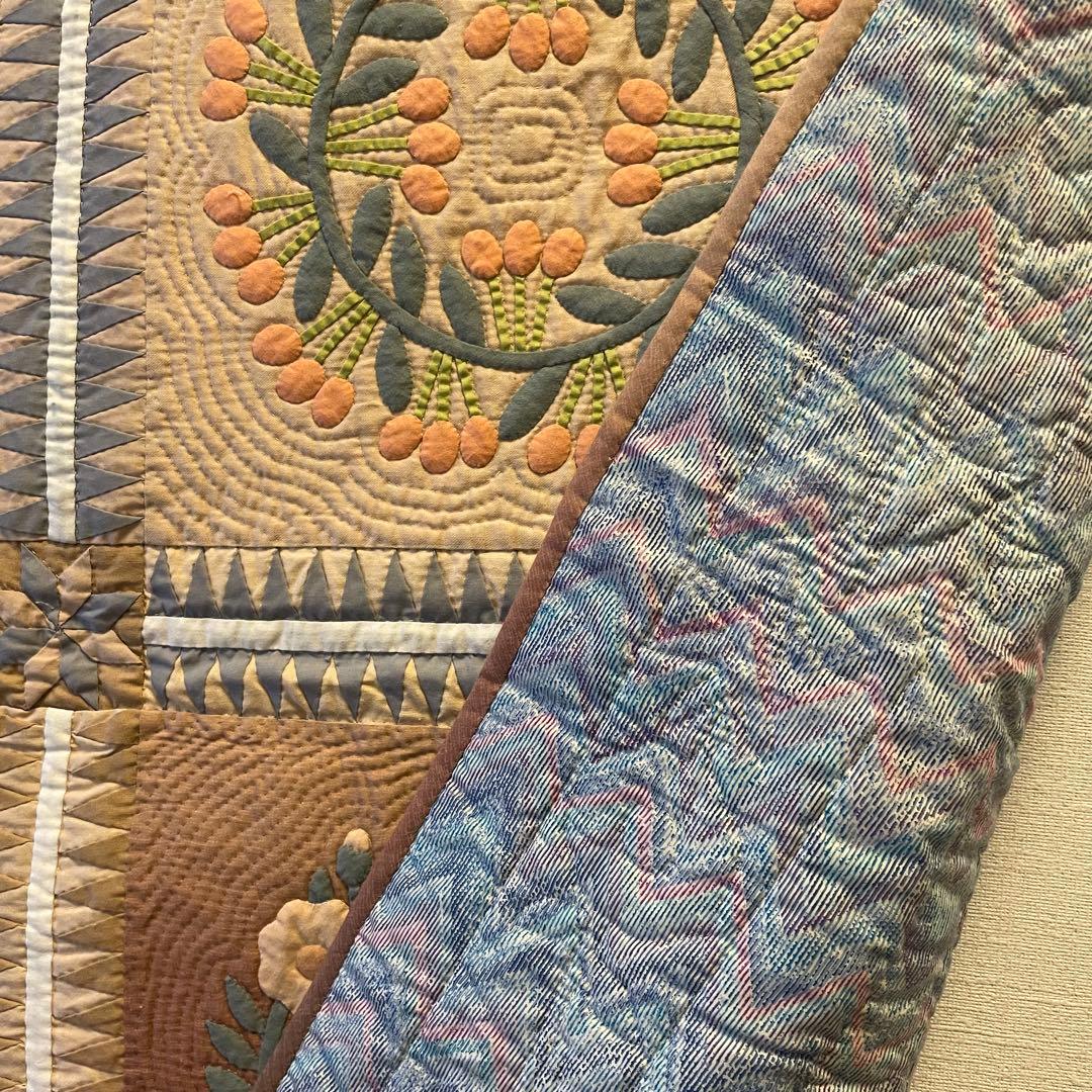 【大きめ】グラデーション　パッチワークタペストリー　約184cm x 146cm