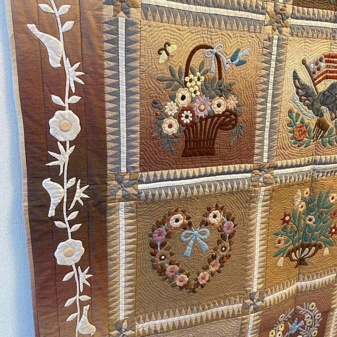 【大きめ】グラデーション　パッチワークタペストリー　約184cm x 146cm