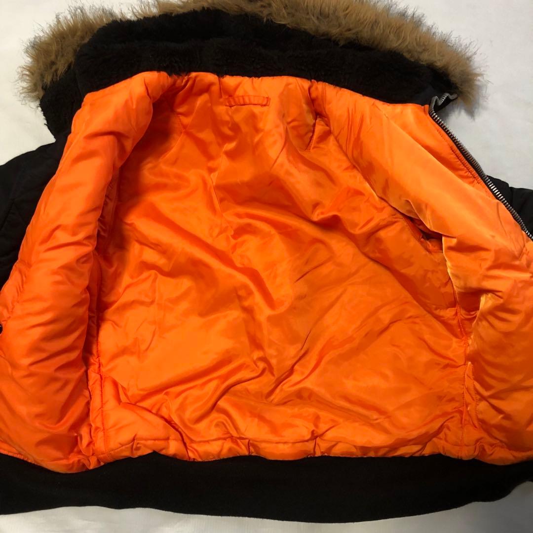 ALPHA INDUSTRIES【M】MA-1 フード ファー ブラック 短丈