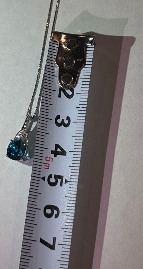 ブルージルコン（2.280ct）プラチナネックレス