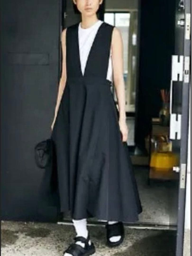 nagonstans ブラック サロペット Sサイズ