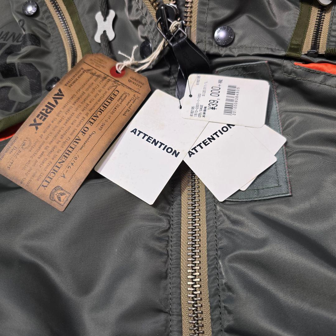 AVIREX MA-1 REMODEL MARK2 Y2K N-3B L タグ付